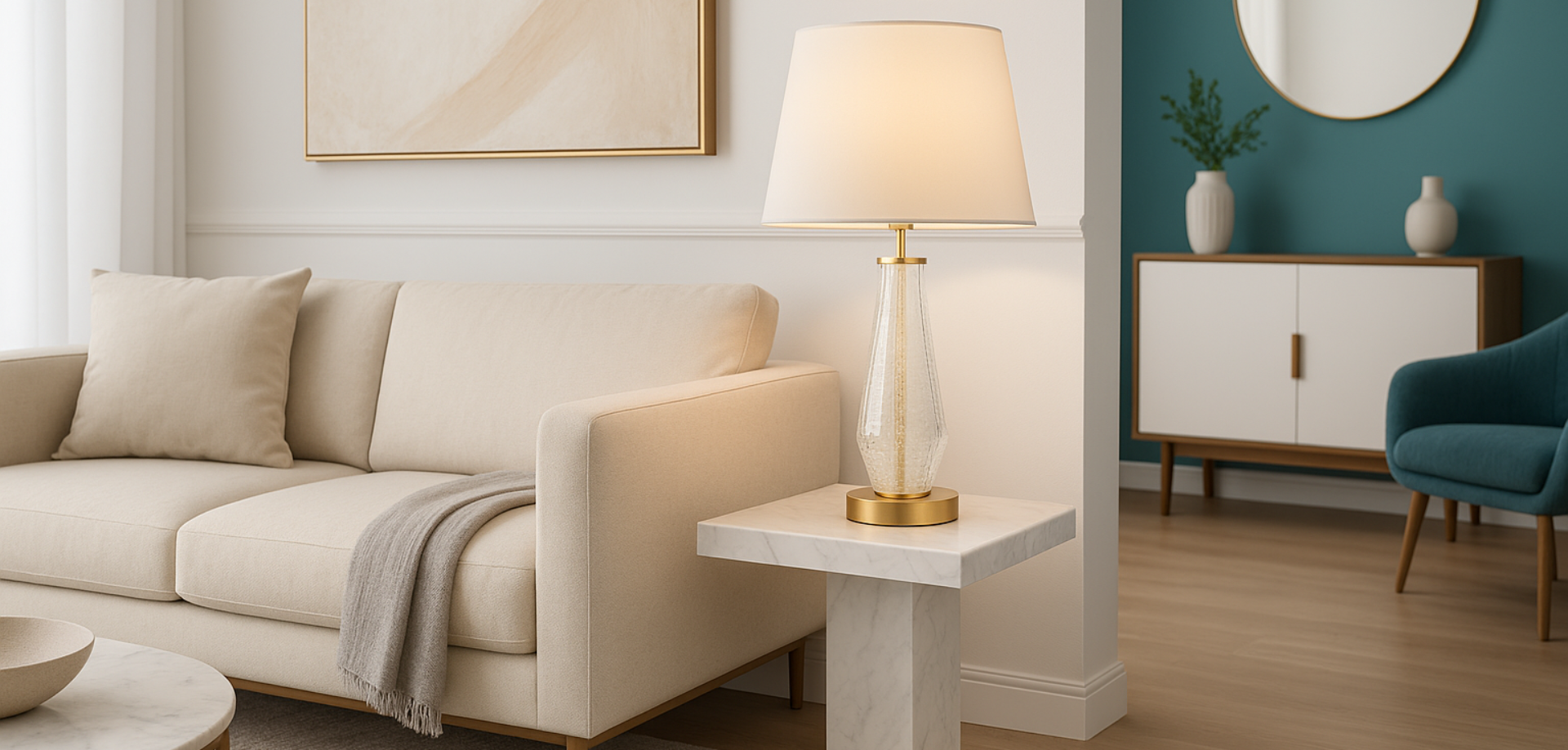 Lampe de chevet verre : l’élégance transparente qui illumine le luxe