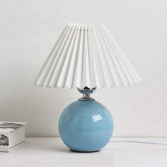 Tati Lampe De Chevet Moderne En Métal-Verre Turquoise-FuméeLampe De