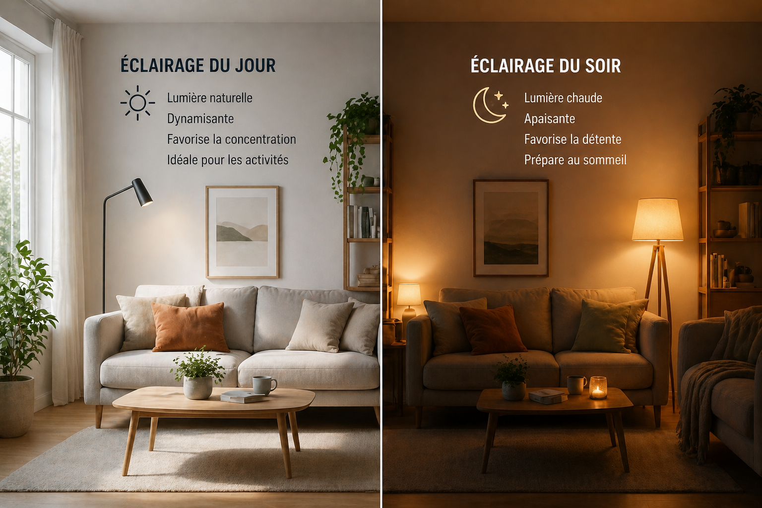 Pourquoi l’éclairage du soir doit être différent de celui du jour ?