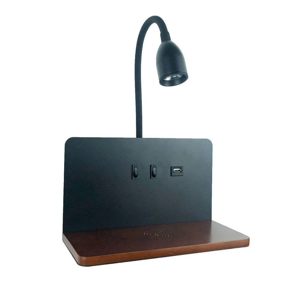 Lampe De Lecture LED Murale Applique Chevet Rotative Avec Port USB - Luminaire Moderne Chambre Et Salon