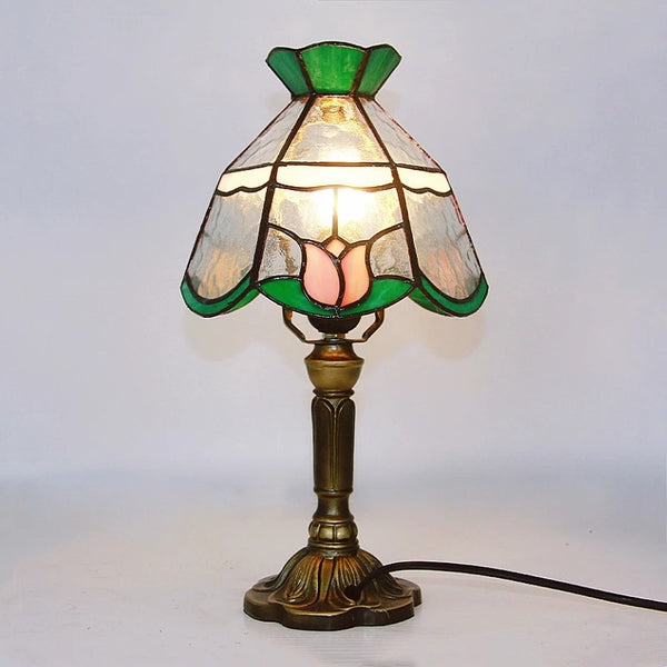 Lampe à poser Adoro avec abat-jour en verre, brune Lampe à poser Adoro avec abat-jour en verre, brune